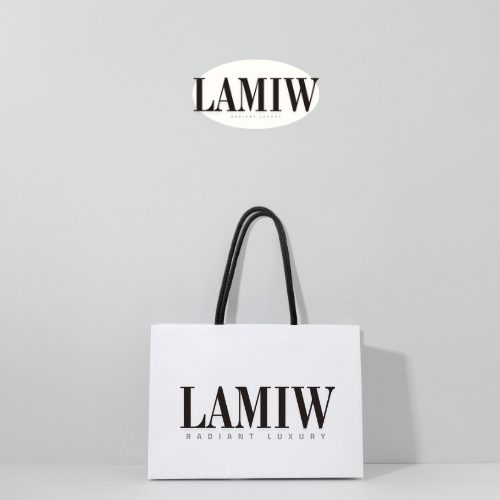 Gray and White Minimalist Paper Bag Mockup Instagram Post (500 x 500 px)